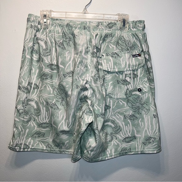 Men’s Salt Life Swim Shorts Trunks Size Large Surfing Fish Lobster Crab Green - Picture 4 of 7